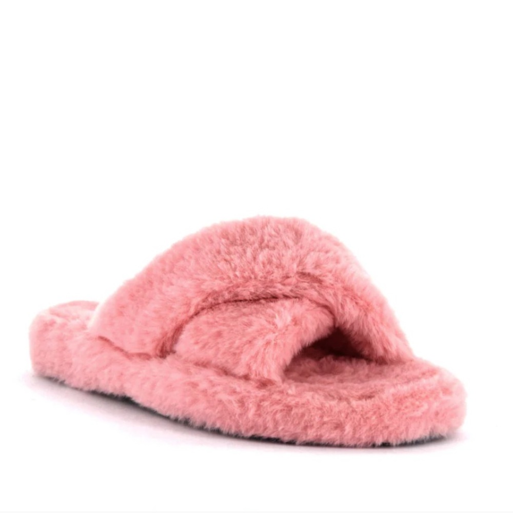 Seven7 Footwear Kiki Faux Fur Slide, Rose/Pink, Size 10